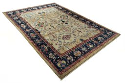 Close-up detail of New Bakhtiar rug from Iran / Persia showing Wool weave