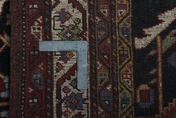 Close-up detail of New Bakhtiar rug from Iran / Persia showing Wool weave