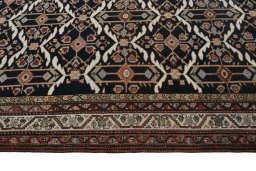 Close-up detail of New Bakhtiar rug from Iran / Persia showing Wool weave