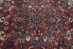 Central medallion detail of 1950s Bakhtiar rug from Iran / Persia