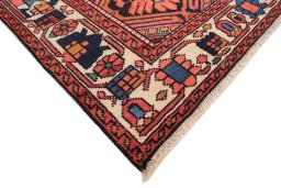 Central medallion detail of 1970s Bakhtiar rug from Iran / Persia