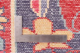 Close-up detail of 1970s Bakhtiar rug from Iran / Persia showing Wool weave
