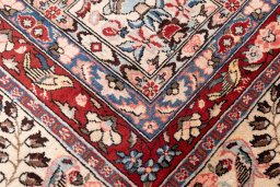 Close-up detail of 2000s Bakhtiar rug from Iran / Persia showing Wool weave