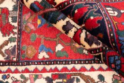 Close-up detail of 1985s Bakhtiar rug from Iran / Persia showing Wool weave