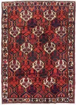 Full view of 1990s Bakhtiar rug from Iran / Persia, 270 × 195 cm in Multi Color tones