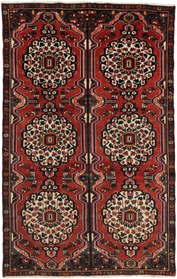Full view of 2000s Bakhtiar rug from Iran / Persia, 265 × 165 cm in Multi Color tones