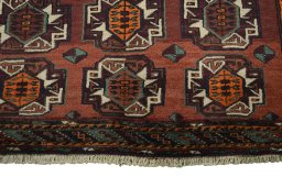 Central medallion detail of 2000s Baloch rug from Iran / Persia