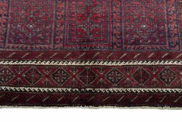 Central medallion detail of 2000s Baloch rug from Iran / Persia