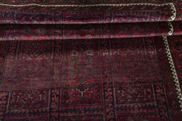 Full view of 2000s Baloch rug from Iran / Persia, 297 × 154 cm in Red tones