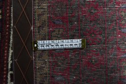 Close-up detail of 2000s Baloch rug from Iran / Persia showing Wool weave