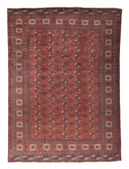 Full view of 2000s Baloch rug from Iran / Persia, 340 × 246 cm in Red tones