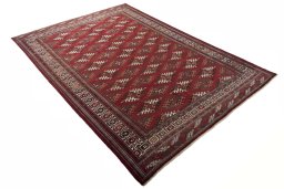 Close-up detail of 1970s Baloch rug from Iran / Persia showing Wool weave