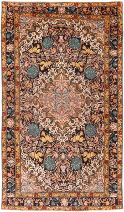 Full view of 1988s Baloch rug from Iran / Persia, 180 × 106 cm in Multi Color tones