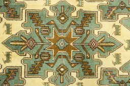Close-up detail of 2000s Baloch rug from Iran / Persia showing Wool weave