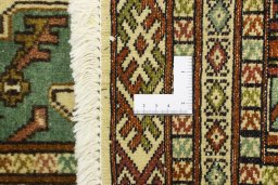 Full view of 2000s Baloch rug from Iran / Persia, 90 × 66 cm in Beige tones