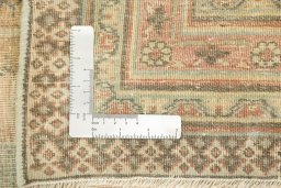 Full view of 1900s Dorokhsh rug from Iran / Persia, 395 × 326 cm in Beige tones