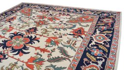 Surface texture of 1990s Gharajeh rug with natural Wool and intricate pattern