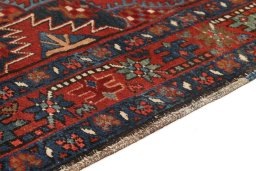 Central medallion detail of 1920s Gharajeh rug from Iran / Persia