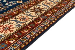 Close-up detail of New Ghashghai rug from Iran / Persia showing Wool weave