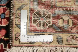 Full view of 1950s Hamedan rug from Iran / Persia, 213 × 136 cm in Brown tones
