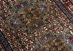 Surface texture of New Hamedan rug with natural Wool and intricate pattern