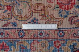 Close-up detail of 2000s Hamedan rug from Iran / Persia showing Wool weave