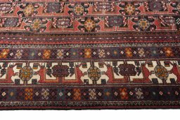 Full view of 2000s Hamedan rug from Iran / Persia, 298 × 205 cm in Gray tones