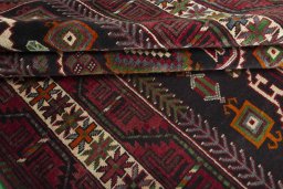 Full view of 2000s Hamedan rug from Iran / Persia, 300 × 155 cm in Gray tones