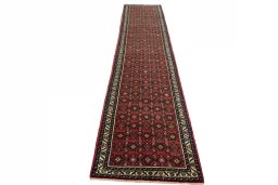 Surface texture of New Hamedan rug with natural Wool and intricate pattern