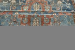 Close-up detail of 1950s Hamedan rug from Iran / Persia showing Wool weave