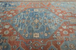 Central medallion detail of 1950s Hamedan rug from Iran / Persia