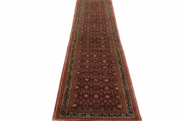 Surface texture of New Hamedan rug with natural Wool and intricate pattern