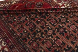 Full view of 1970s Hamedan rug from Iran / Persia, 273 × 206 cm in Blue tones