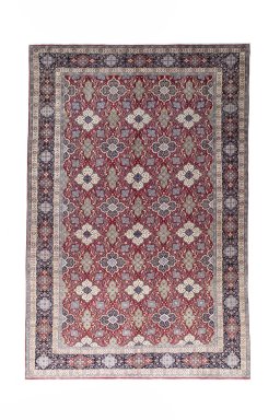 Full view of New Hamedan rug from Iran / Persia, 307 × 204 cm in Red tones
