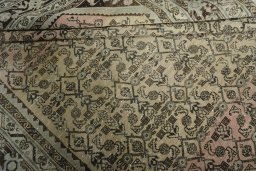 Full view of 1970s Hamedan rug from Iran / Persia, 292 × 204 cm in Red tones