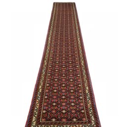 Surface texture of New Hamedan rug with natural Wool and intricate pattern