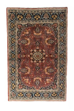 Full view of 2000s Hamedan rug from Iran / Persia, 178 × 115 cm in Red tones