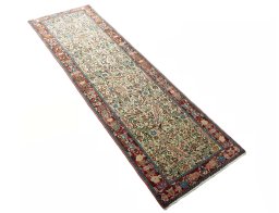 Close-up detail of New Hamedan rug from Iran / Persia showing Wool weave