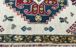 Full view of 2000s Hamedan rug from Iran / Persia, 89 × 55 cm in Multi Color tones