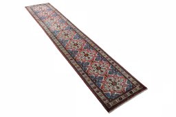 Close-up detail of New Hamedan rug from Iran / Persia showing Wool weave
