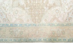Full view of 1950s Hamedan rug from Iran / Persia, 318 × 167 cm in Brown tones