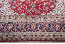 Full view of 2000s Hamedan rug from Iran / Persia, 390 × 294 cm in Red tones