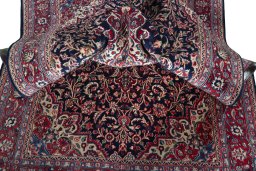 Surface texture of New Hamedan rug with natural Wool and intricate pattern