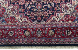 Full view of New Hamedan rug from Iran / Persia, 204 × 138 cm in Blue tones