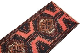Surface texture of 1960s Hamedan rug with natural Wool and intricate pattern