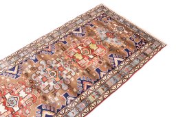 Surface texture of 1994s Hamedan rug with natural Wool and intricate pattern