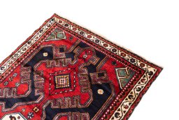 Surface texture of 1996s Hamedan rug with natural Wool and intricate pattern