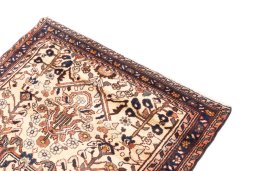 Surface texture of 1973s Hamedan rug with natural Wool and intricate pattern