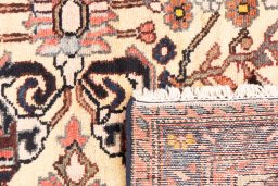 Close-up detail of 1973s Hamedan rug from Iran / Persia showing Wool weave