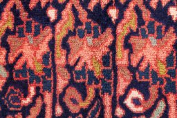 Full view of 1997s Hamedan rug from Iran / Persia, 148 × 125 cm in Multi Color tones
